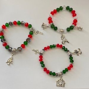 Christmas 3 Charm Bracelet Set 🎄